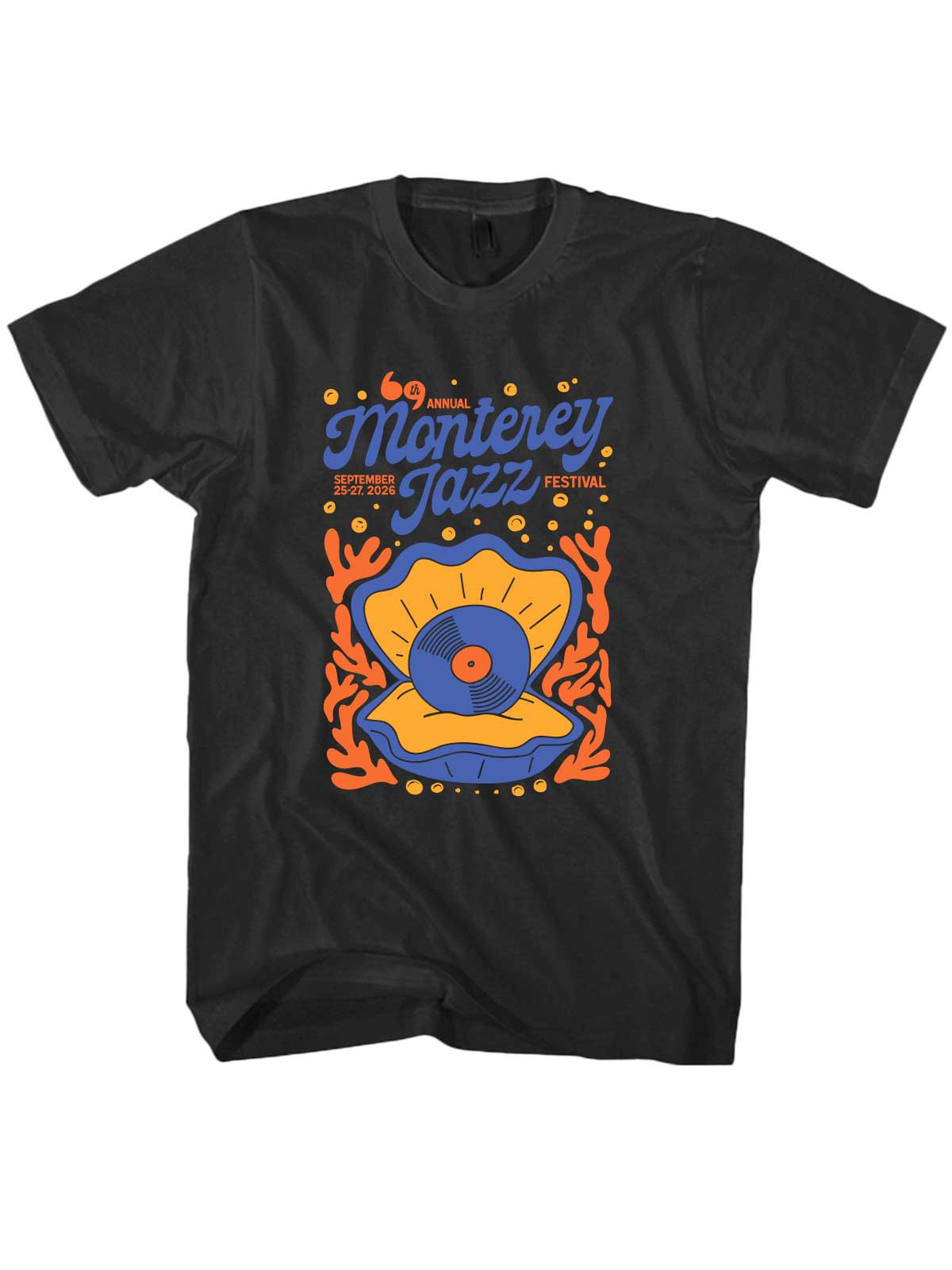 2026 Monterey Jazz Festival Logo With Line-Up Black Unisex T-Shirt