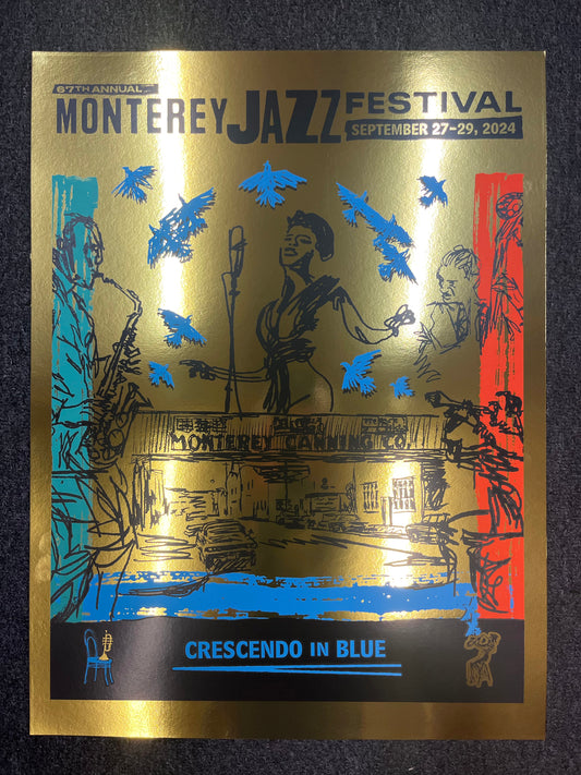 2024 Monterey Jazz Festival Poster - Gold Edition