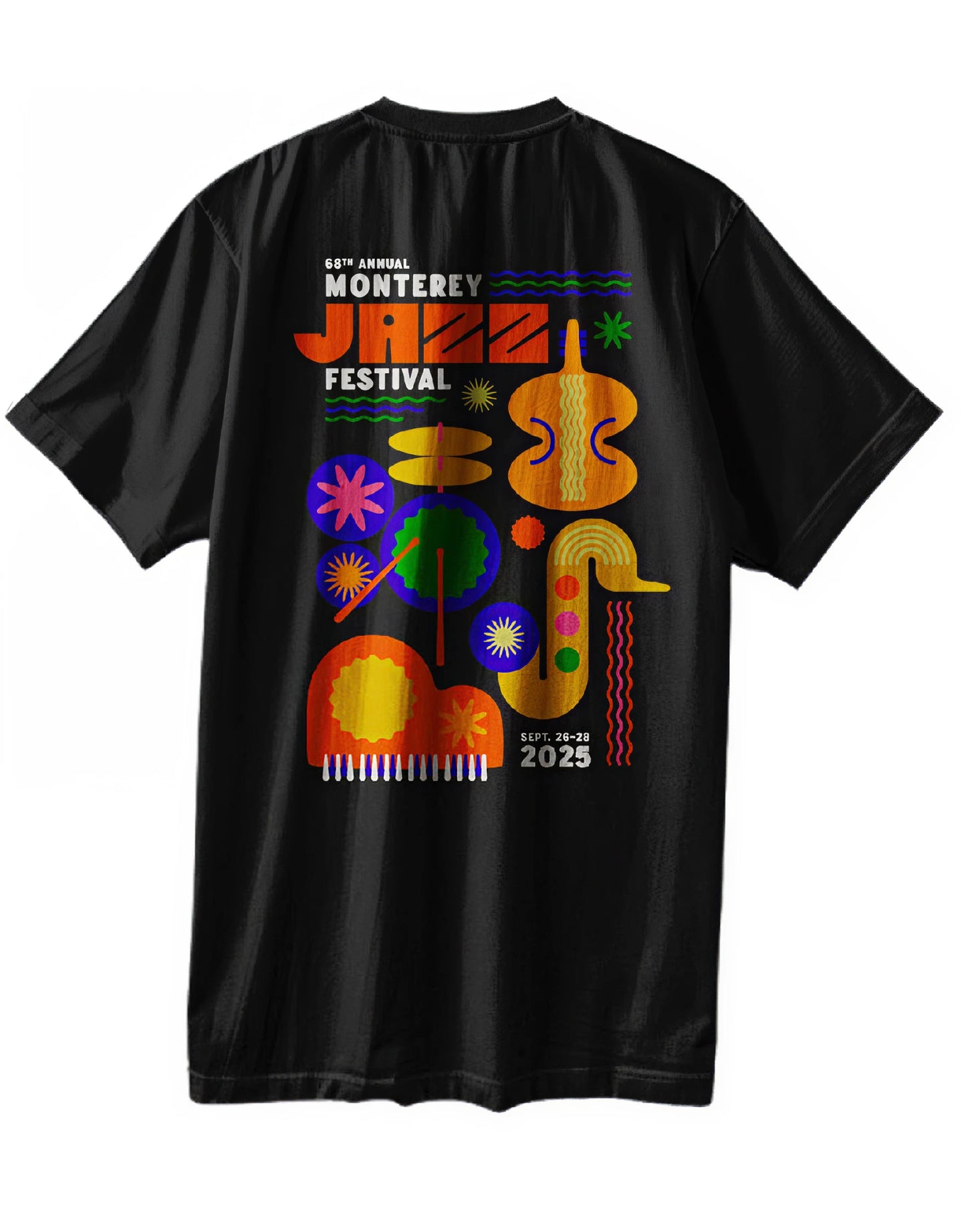2025 Monterey Jazz Festival 68 Chair Logo Black Unisex T-Shirt - Pre-Order