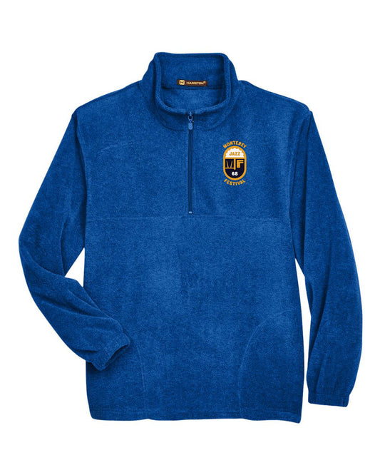 2025 Monterey Jazz Festival Stitched Logo 1/4 Zip Blue Fleece Sweatshirt - Pre-Order