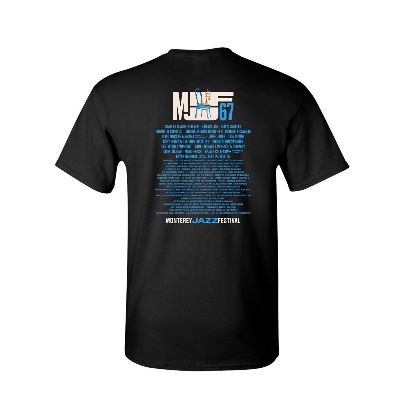 2024 Monterey Jazz Festival "Festival Lineup" Black T-Shirt