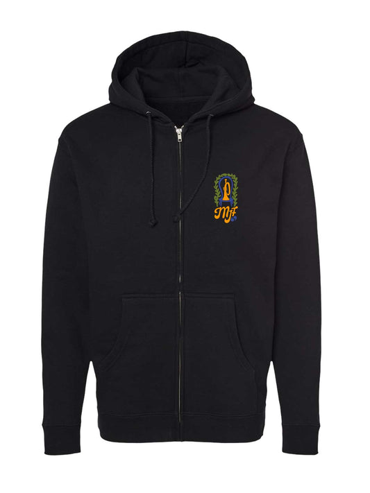 2026 Monterey Jazz Festival Logo Black Hooded Zip Black Sweatshirt - Pre-Order