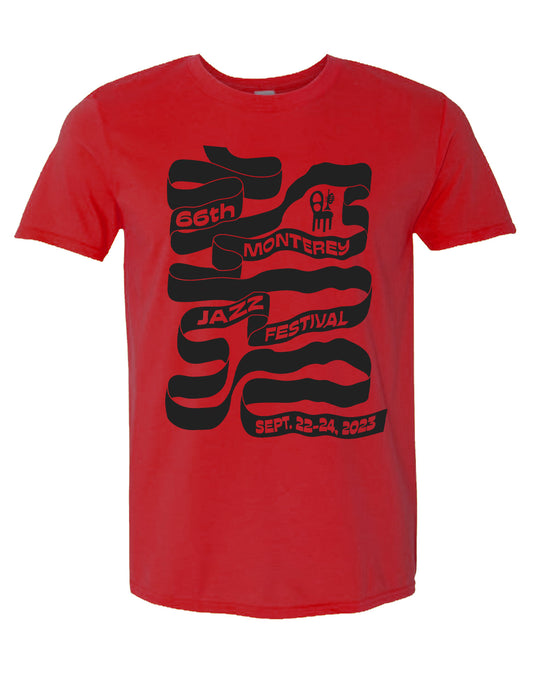 Red 66th Monterey Jazz Festival Ladies T-Shirt