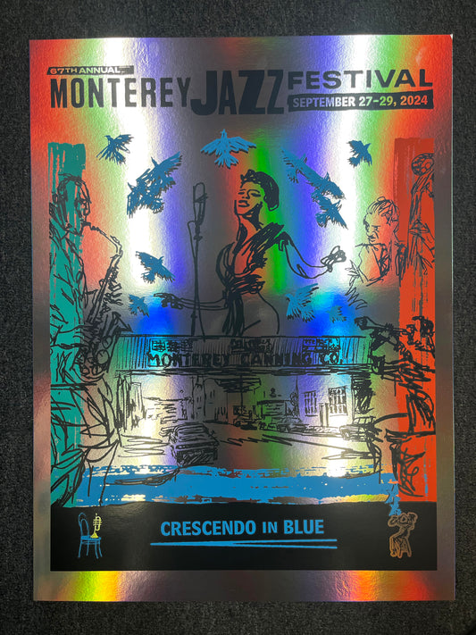 2024 Monterey Jazz Festival Poster - Silver Edition signed by Artist